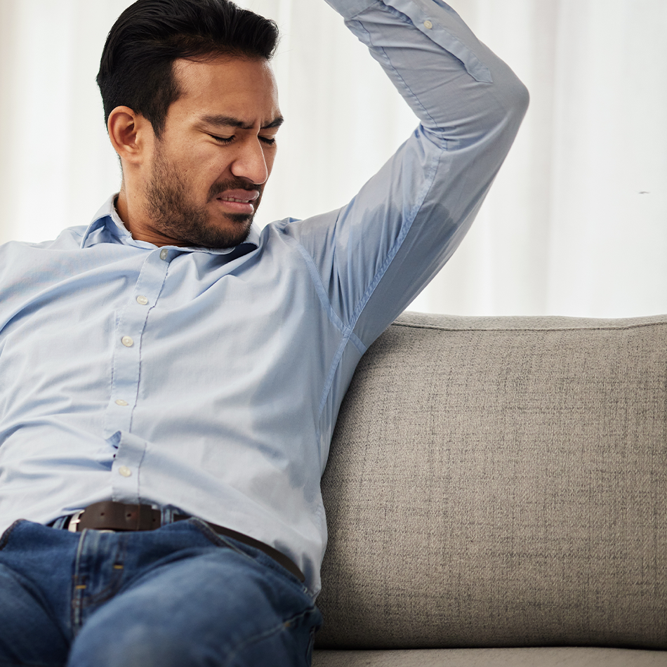 Schweißflecken auf Sofa